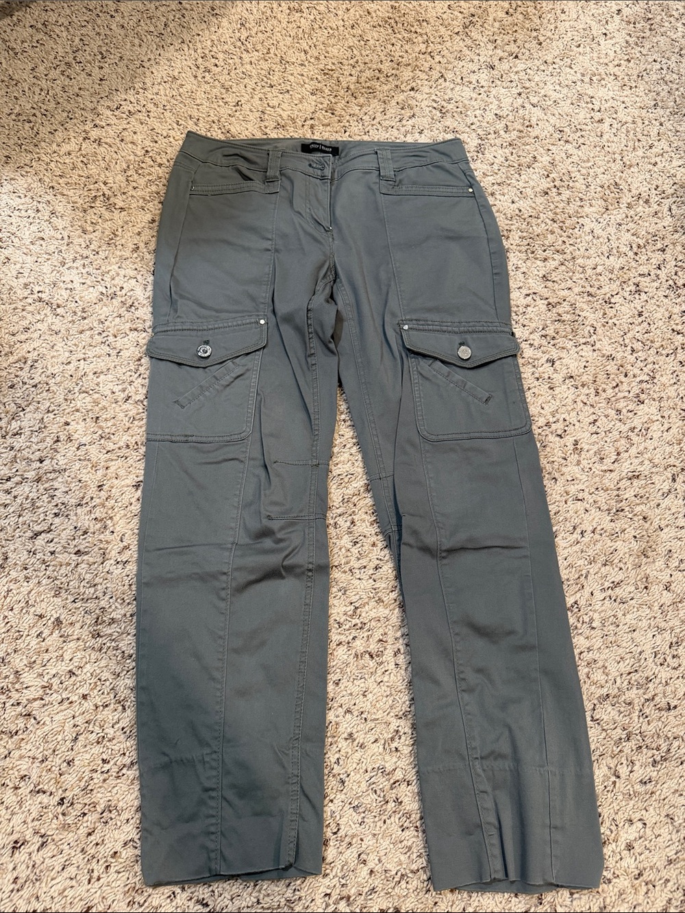 White House Black Market Olive Green Cargo Ankle Pants